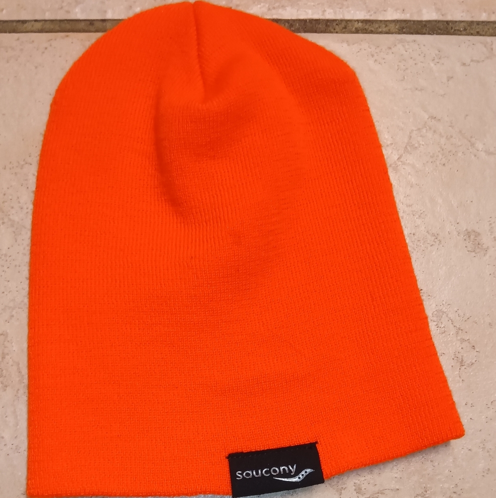 Saucony orange mens beanie